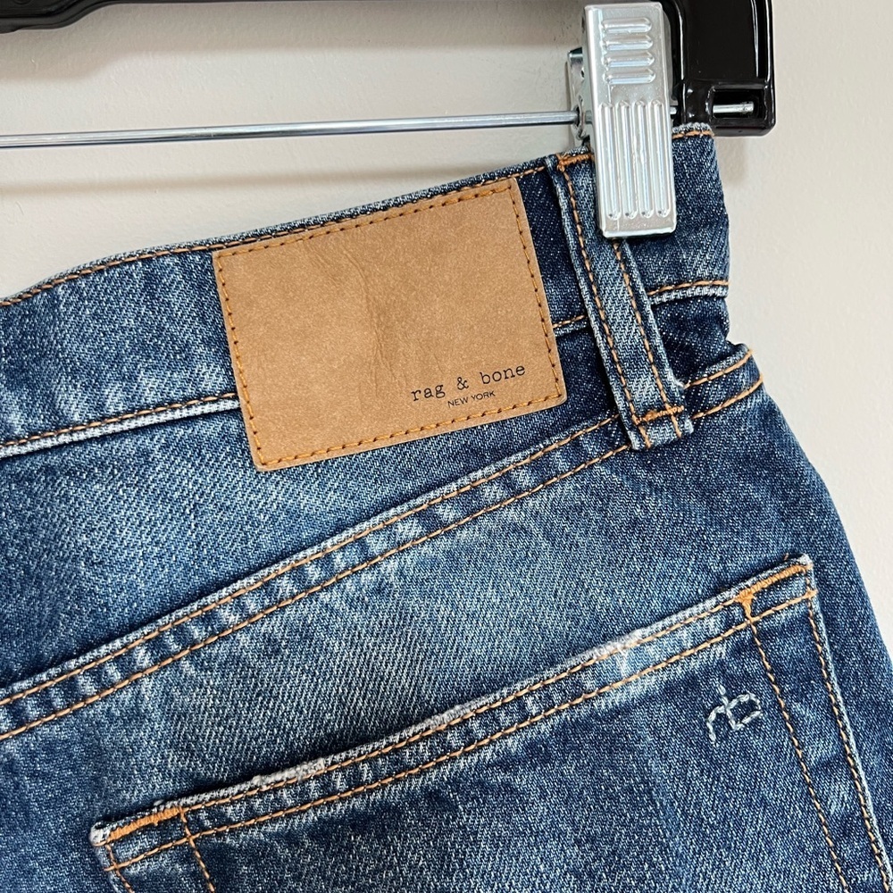 Rag & Bone Maya High-Rise Shorty Short in Charlock Blue, size 26 - Picture 6 of 11